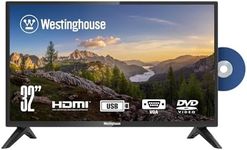 Westinghouse 32 Inch TV with DVD Player Built in, 720p HD LED Small Flat Screen TV DVD Combo with HDMI, USB, & Parental Controls, Non-Smart TV or Monitor for Home, Kitchen, or RV Camper