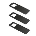 LIRAMARK Webcam Cover, Privacy Protector Webcam Cover Slide, Compatible with Laptop, Desktop, PC, Smartphone, Protect Your Privacy and Security, Strong Adhesive (Rectangle) Set of 3 Black