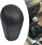 Fit for Toyota Pickup Land Cruiser Prado Hilux Surf Manual Transmission Black Leather Gear Shift Knob Gear Shifter Lever Modification (6 Speed)