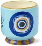 Paddywax Scented Candles Dopo Hand-Painted Ceramic Luxury Artisan Candle, 8-Ounce, Eye - Incense & Smoke