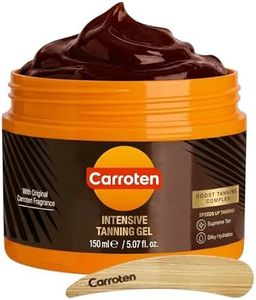 Carroten Intensive Tanning Gel | Browning Tan Accelerator | Non-Greasy, Water-Resistant with Carrot and Coconut Oil | Vitamin A & E For Moisture & Hydration | Made in Greece | 5 Fl Oz