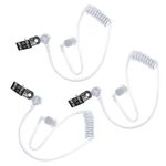 GWAWG 3PCS Replacement Acoustic Tube for 2-Way Radio Audio Headsets,Ear Piece Headset Earpiece Agent Secret Earpiece Costume Prop,Replacement Air Acoustic Tube/Transparent Coil Audio Tube