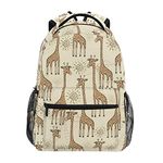 Children's Backpack, Schoolbag Animal Cute Giraffe Large Capacity Students Bookbag Rucksack Knapsack for Boys Girls Adults Teen