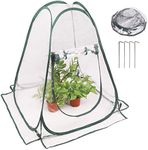 Pop up Greenhouse Gardening Flowerpot Mini Cover Tent Transparent PVC Warm Room Backyard Flower Shelter Small Indoor Outdoor