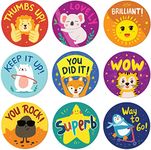 Reward Stickers for Kids by Sweetzer & Orange - 1008 Stickers, 9 Assorted Designs, 1 Inch School Stickers - Teacher Supplies for Classroom, Potty Training Stickers and Motivational Stickers