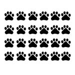 Quanyuchang 24Pcs Large Dog Footprints Wall Decal Vinyl Stickers, Removable Lovely Animal Paw Print Art DIY Sticker Mural for Bedroom Playroom Living Room Office Home Window Door Decoration