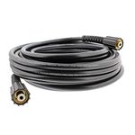 ABN Pressure Washer Hose 50 FT - 1/4 Inch Power Washer Hose Kink Resistant 3000 PSI High Pressure Hose with M22 Fittings