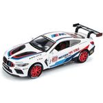 VARIYA ENTERPRISE® 1:32 BMW M8 THUNDER Toy Car Metal Pull Back Diecast Car with Openable Door and Sound Light, Gifts Toys for Kids【 WHITE 】