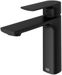 VIGO Davidson Single Handle Single-Hole Bathroom Faucet Sink in Matte Black-VG01043MB