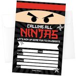 15 Ninja Birthday Invitations For Boys - Karate Birthday Invites For Boy, Ninja Birthday Party Invitations For Boys Birthday Invitations, Boy Birthday Invitations Boy, Invitations For Birthday Party