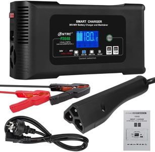 DIGISHUO 36V Golf cart Charger 18-Amp Smart Charger with RXV Plug 36V 18Amp/48V 13Amp Car Battery Charger,Trickle Charger,Lithium,LiFePO4,Lead-Acid AGM/Gel/SLA for EZGO RXV & TXT,Car, Boat