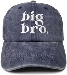 ZKFE Embroidered Big Bro Hat for Toddler Boy, Big Brother Gift for Kids Child, Navy Blue Embroidery Baseball Cap Dad Hat