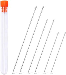 WONVOC Long Sewing Needles, Hand Quilting Needles, 3.9/4.9/5.9'' Large Eye Stitching Needles with Storage Tube, Hand Sewing Needles for Sewing, Curtain, Cushion, Carpet, Sofa