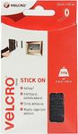 VELCRO Brand Stick On Tape Cut-to-Length Strong Hook & Loop Self Adhesive Sticky Tape Perfect for Room Décor & Home, Office, Garage Use Black 20mm x 50cm