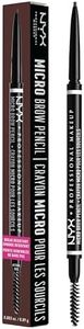 NYX Professional Makeup Brow Pencil, Micro Brow Dual Ended Ultrafine Pencil Tip with Mechanical Brow Tool and Spoolie Brush, Vegan Formula, Shade: Brunette