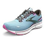 Brooks Women's Ghost 15 Sneaker, Blue Bell/Black/Pink, 6.5 UK