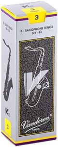 Vandoren V12 Tenor Saxophone Reed Box of 5, Strength 3.0