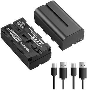 FEELWORLD 2 Package NP-F550 2200mAh Battery Replacement of NP-F970 F960 F950 F770 F750 F570 F550, USB-C Fast Charging Rechargeable for LED Light, Camera Monitor, Wireless Transmission