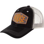 Dodge Trucker Hat, Vintage Logo Adjustable Snapback Baseball Cap with Curved Brim, Black, One Size, Black, One Size