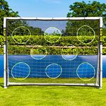 FORZA Football Goal Target Sheets - Shooting Practice Aid | Easily Attached + Detached | Perfect Your Strike! | [9 Size Options] - GOAL NOT INCLUDED