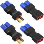 4pcs RC LiPo Battery Connector Adapter Compatible with EC3 to Deans T Male Female Connectors ESC Charger(2 Pairs)