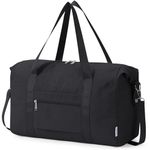 Narwey for Easyjet Cabin Bag 45x36x20 New Easyjet Underseat Bag, Lightweight & Foldable Easy Jet Hospital Bag Travel Duffel Carry on Luggage Weekend Overnight Bags for Women and Men 25L (Black)