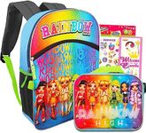 Rainbow Studios High School Backpack and Lunch Set - Bundle with Rainbow High 16 Inch Backpack and Lunch Bag Plus Shopkins Stickers and More (Girls School Supplies)