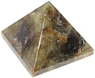 Jet Lovely Labradorite Pyramid Free 40 Pages Booklet Jet International Crystal Therapy Approx. 1.25" Earth Elements Reiki Symbol Pentacle Gemstone Crystal Healing Vastu Chakra Balancing Pyramid Good Luck Massage Pouch Prosperity Divine Chakra Balancing Wicca Pagan Spiritual Fortune Family Positive Energy