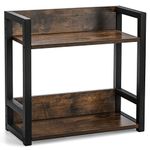 Youeon Wooden Coffee Bar Organizer 15.7x7x15 in, 2 Tier Kitchen Countertop Organizer for Coffee Bar Accessories, Wooden Shelf for Spice Jars, Condiment, Syrup Bottles, Kitchen, Office