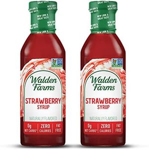 Walden Farms Strawberry Syrup 12 oz (2 Pack) - Sweet Syrup, Near Zero Fat, Sugar and Calorie - For Pancakes, Waffles, French Toast, Ice Cream, Lemonade, Desserts, Snacks, Appetizers and Many More