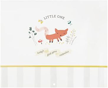 C.R. Gibson BA3-24546 Little One Woodland Gender Neutral Baby's First Year Keepsake Calendar, 11" W x 18" H Open, Multicolor