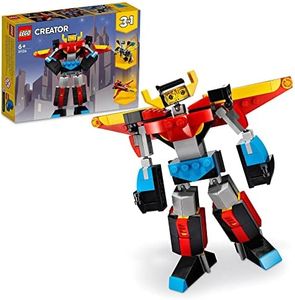 LEGO® Creator 3in1 Super Robot 31124 Building Kit Featuring a Robot Toy, a Jet Aeroplane and a Dragon Model; Creative Toy for Passionate LEGO Fans Aged 6+