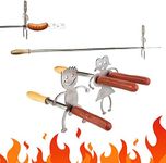 Hotdog & Marshmallow Roaster Extendable 30 Inch Fire, BBQ Skewers Set for Marshmallows, Sausage Meat Grill Funny - Barbeque Gifts, Grilling, Novelty Gift - Great for Parties, Gun BBQ (Boy & Girl)