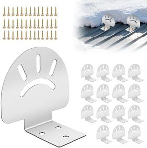 30Pack Snow Guards for Metal Roofs, Metal Roof Ice Stops with Seal Gaskets & Screws – Prevent Sliding Snow & Ice, Metallic Silver, Waterproof & Rust-Proof