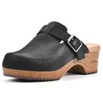 WHITE MOUNTAIN Women's Behold Clog, Black/Nubuck, 7