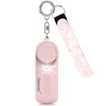 Geevon Personal Safety Alarm for Women, 130DB Safe Sound Personal Alarm Siren with Strobe Light, Emergency Personal Security Alarm for Women, Men, Elderly, Children (Pink)