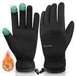ihuan Winter Cold Weather Gloves Waterproof Windproof Mens Women - Warm Touchscreen Anti-Slip Palm Thermal Gloves for Driving, Biking, Running, Hiking, Working