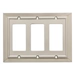 Franklin Brass W35226-SN-C Classic Architecture Triple Decorator Wall Plate/Switch Plate/Cover, Satin Nickel