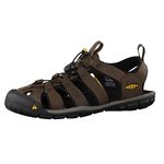 Keen Men's Clearwater Cnx Leather Hiking Sandals, Brown Dark Earth Black Dark Earth Black, 8 UK