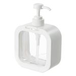 ARURA (LABEL) Soap Dispenser Plastic Clear Empty Pump Lotion Bottles Portable Soap Dispensers Pressing Refillable Liquid Container for Kitchen Bathroom (500 ML - 1 PC)