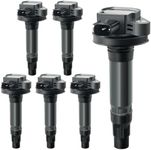 MAS Set of 6 Ignition Coils Pack Compatible with Ford Lincoln Edge Flex F150 Explorer Fusion Mustang Taurus MKS MKX MKZ 3.5L 3.7L V6 Replacement for UF553 UF595 5C1652 7T4Z12029E DG520