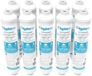 HYDROVOS 10-Inch Inline Water Filter for Ice Maker, Refrigerator, Dishwasher, Reverse Osmosis System, Post Activated Carbon Cartridge Reduces Chlorine, 1/4" NPT Threaded Connection, 10-Pack