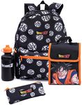 Dragon Ball Z Boys Backpack | Embrace Goku's Power | Merchandise for Kids & Teens | Action Warrior Rucksack with Pencil Case & Water Bottle