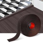 Floor Transition Strip Floor Cover Strips Self Adhesive Flooring Transitions Laminate Floor Strip Vinyl Floor Flat Divider Strip Elegant Wood Grain Design (5cm, 3.3Ft, Black Walnut)