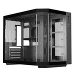 IONZ APEX - PC Gaming Case, M/ATX Mid Tower, Dual Chamber Dynamic - Front I/O Type C, Tempered Glass | Case Only - Black