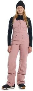 Burton Womens' Reserve 2L Waterproof Stretch Snow Bib Pants (Standard, Small, Powder Blush)