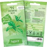 HERBAL AGE Mint Seeds Plants, Grow Your Own Herb Garden Kit, ~300 Seed Box, Salad Herbs Seeds for Planting UK, Veg Plant Gardening Gift for Men, Women, Kids, Seeds to Plant Outdoor & Indoor