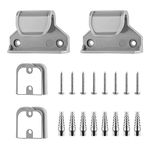 MYPIN Retractable Baby Gate Spare Parts Kit, Pet Gate Complete Set Wall Fixings with Brackets, Dowels and Screws (Grey)