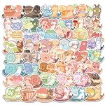 Animal Stickers 50Pack, Cartoon Vinyl Decals Kawaii Stickers DIY Water Bottle Flask Cute Stickers for Teens Girls Kids 1 Set 1.97"-2.76"