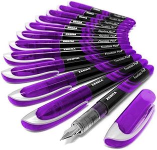 Zebra Fuente - Penne stilografiche usa e getta, con inchiostro viola, confezione da 12
